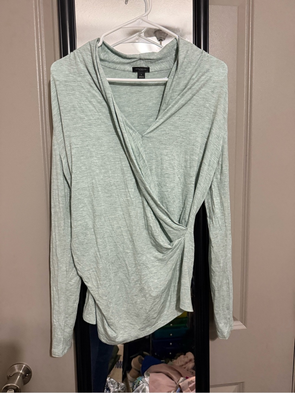 Ann Taylor Factory Medium Wrap-Front Long Sleeve Top